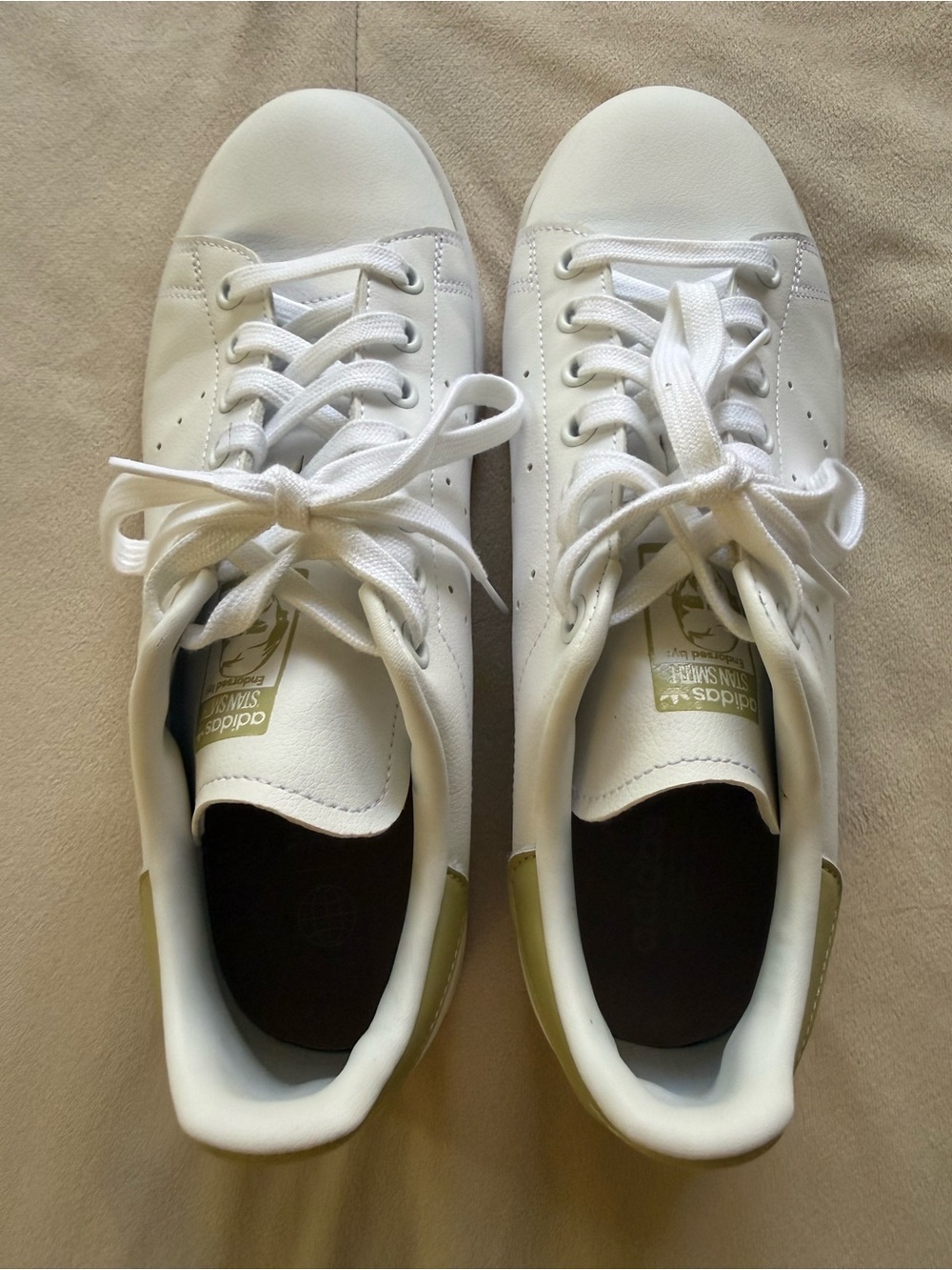 Adidas Stan Smith White & Green Sneakers Size 8.5